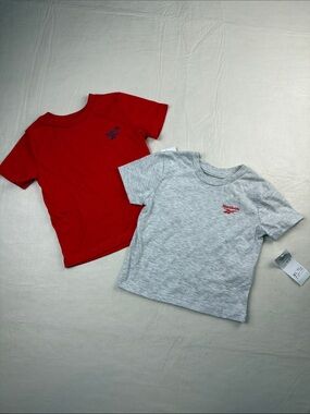 Reebok Kids Short Sleeve Tee Bundle Red Light Gray Size 2T NWT
